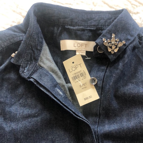 NWT LOFT Denim Petite Dress SP - Picture 8 of 11